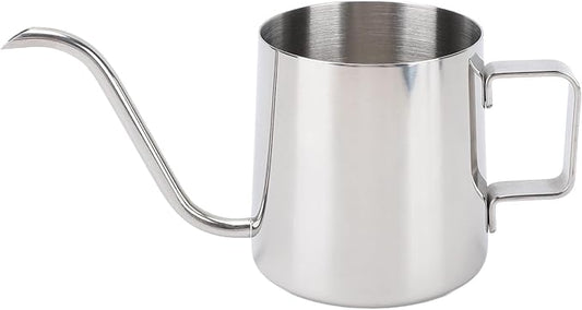 Pour Over Coffee Kettle, Gooseneck Kettle, 304 Stainless Steel, 350ML, for Camping, Outdoor, and Travel Use, Durable, Compact Design with Gooseneck Spout for Precision Brewing
