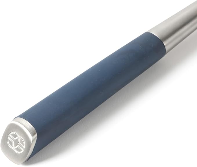 Calphalon Edge Stainless Steel Slotted Spoon/Skimmer - Navy Blue