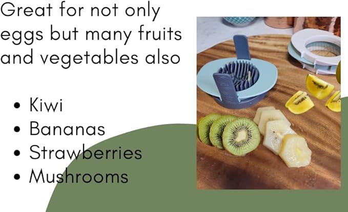 Egg Slicer for Hard Boiled Eggs Stainless Steel Egg Slicers Heavy Duty Egg Cutter Strawberry Slicer for Kiwi Bananas 4 in 1 Multifunctional fruit slicer Egg Dicer