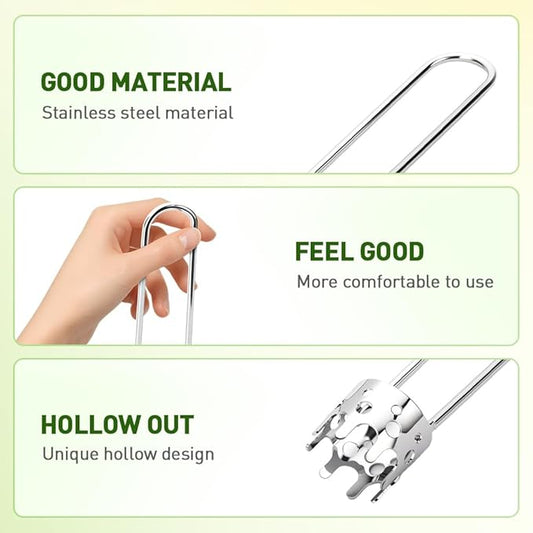 2 Pcs Fruit and Vegetable Corer Tool, Red Bell Pepper Seed Corer, Stainless Steel Apple Core Remover Kitchen Gadget for Pepper Pineapple Pear Apple Corer (2Pcs A)
