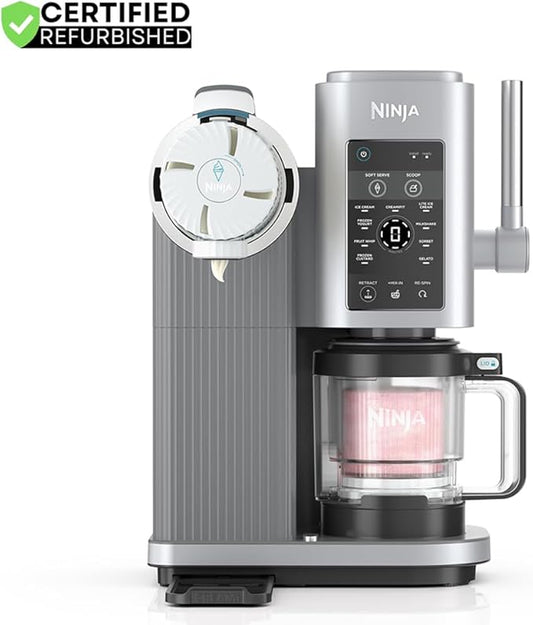 Ninja NC701 CREAMi Swirl 13-in-1 Soft Serve Ice Cream Machine (Renewed) Bundle with 2 YR CPS Enhanced Protection Pack