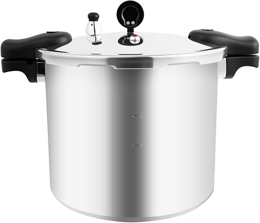 23-Quart Pressure Canner, Aluminium Alloy Pressure Canner with Gauge & 90 KPA Safety Valve for Family or Commercial