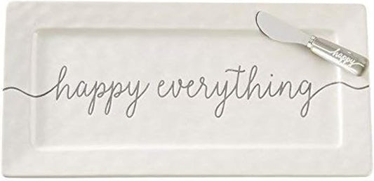 Mud Pie Happy Hostess Serving Platter, White