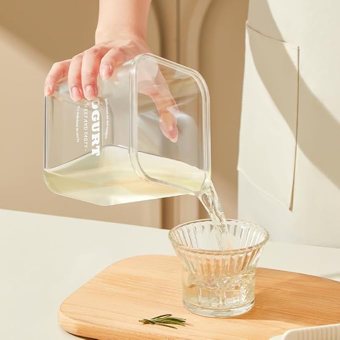 Greek Yogurt Strainer with Spring Pressure Filtration. Ultra-Fine Mesh Whey Separator, BPA-Free for Homemade Cheese, Versatile Food Filter for Cold Brew Coffee, Vegetable & Fruit Straining (Cream)