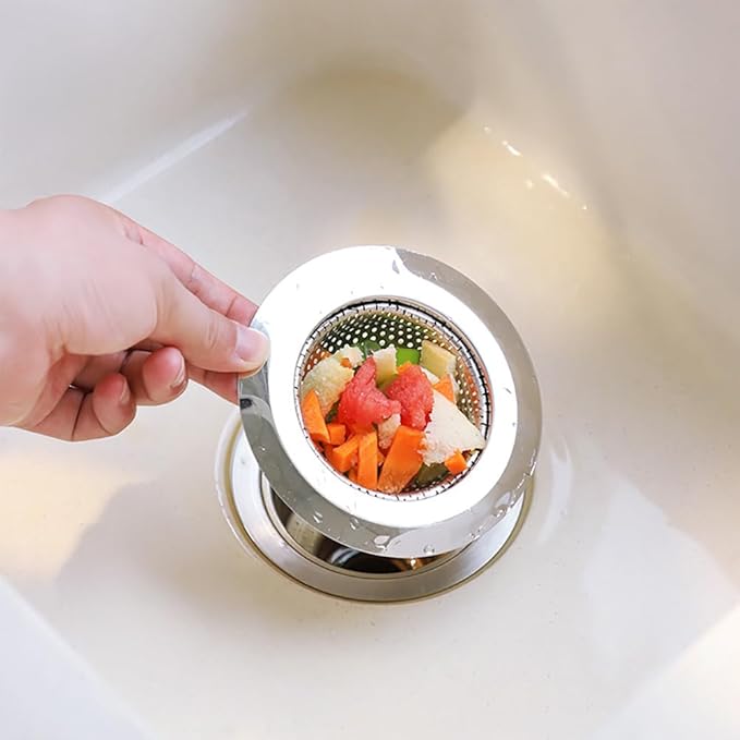 2 Pcs 11.5cm Stainless Steel Sink Strainers Sink Drain Baskets Small Basket Food Catchers Sink Drainers Drain Filters Kitchen Sink Baskets