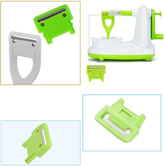 4 Pack Apple Peeler Blades Replacement Spare Parts Spring Loaded Arm Peeling Blade for Apple Peelers Corer Pear Photato Slicer Repair Green Color