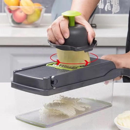 16-in-1 Vegetable Chopper Pro with Container & Lid - Onion Dicer, Food Processor, Salad Chopper - BPA-Free Kitchen Gadget for Easy Meal Prep