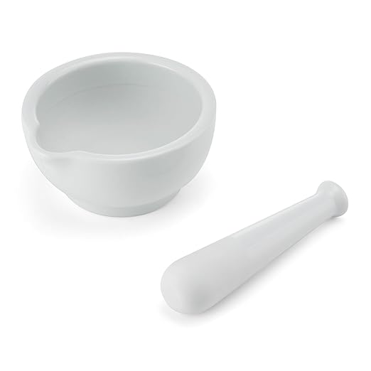 Mikasa Chalk Porcelain Mortar & Pestle, Labelled
