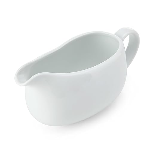 Mikasa Chalk Porcelain Gravy Boat 700ml, Suace Jug, Serving Dish, Labelled, Black