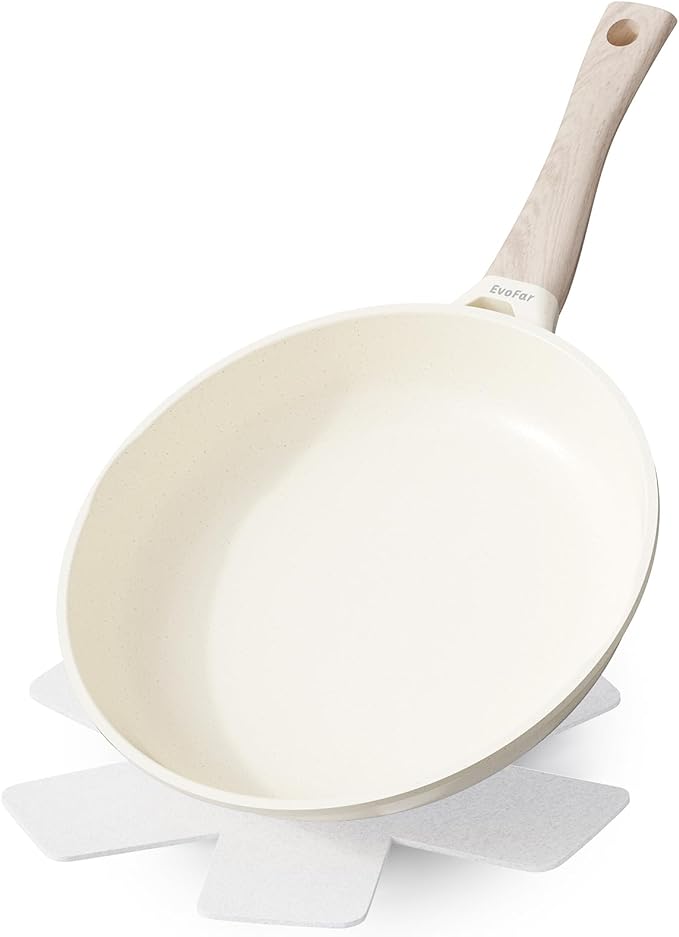 EVOFAR Granite Frying Pan, 11 Inch Non Stick Frying Pans, Lightweight Nonstick Pans for Omelets & Eggs, PFOA & PFAS Free Non-toxic Cookware Chef's Pan, Induction Compatible Fast & Even Heat Skillet