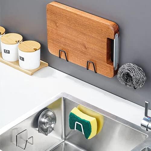 ESINAM 2Pcs Sponge Holders for Kitchen Sink, Strong Adhesive Small Sponge Holder, Premium Rustproof & Waterproof - Minimal Size - SUS304 Stainless Steel