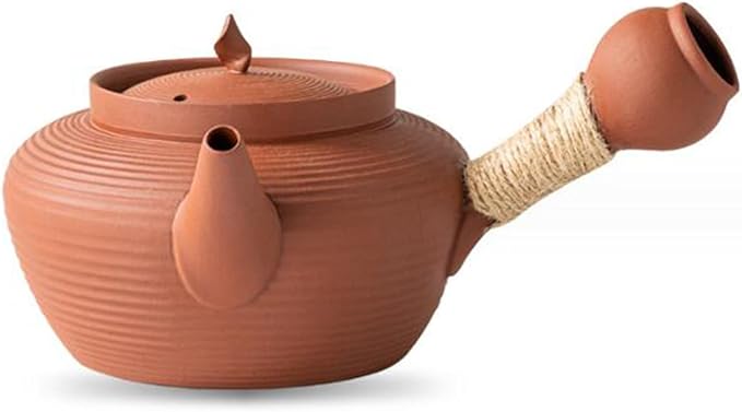 Charcoal Stove Tea Cooker with Warmer, Charcoal Stove Kettle Stovetop Chinesetea Pot Coated with Enameled Interior, 1000Ml