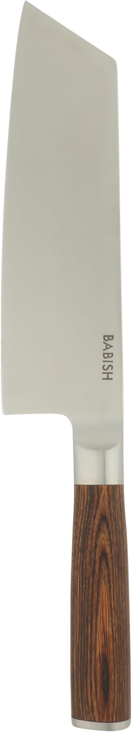 Babish 7.5-Inch Clef Knife – High-Carbon 1.4116 German Steel Kitchen Knife with Dark Pakka Wood Handle, Chef & Cleaver Hybrid for Chopping, Slicing & Prep, Full-Tang, Razor Sharp, Ergonomic Design