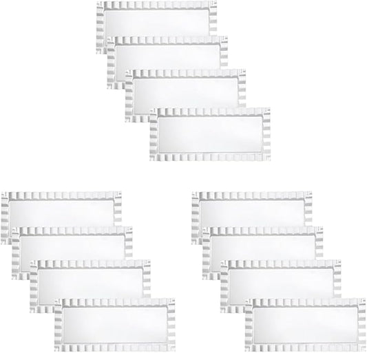 Party Essentials Disposable Hard Plastic Decorative Wavy Trays, 14" X 6", Clear (Pack of 3)