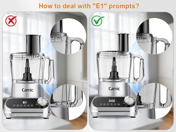 Camic Blender & Food Processor Combo,6 Functions for Smoothies,Chopping,Slicing,Shredding,Grinding,Dough,72-oz.Blender Pitche,64-oz. Processor Bowl,To-Go Cup,Grinder Cup (Silver-Upgraded Version)
