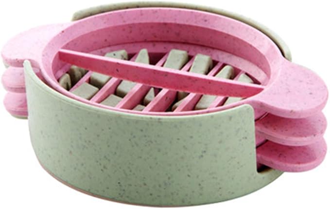 Egg Slicer Set with 3 Cutters Cut Boiled Eggs Into Thin Slices Easy Manual Egg Slicing - No Power No Noise - Great for Sandwiches with Slicer Stand Green