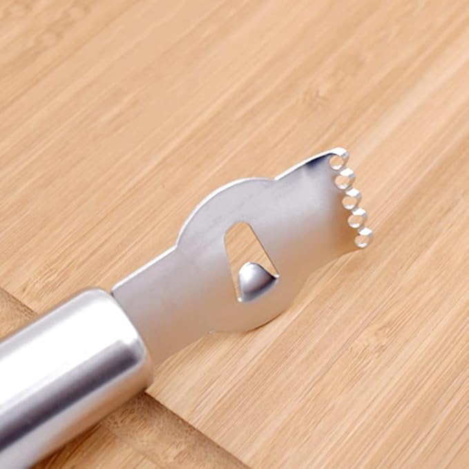 PRETYZOOM Stainless Steel Citrus Peeler Zester for Effortless Lemon Preparation Easy to Clean Dishwasher Safe Kitchen Tool Comfortable Grip Handle
