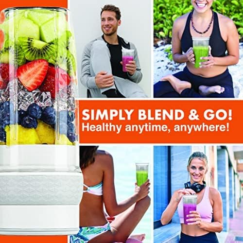 Bionic Blade Personal Blender - 26.5 Oz, Cordless, Rechargeable 18,000 RPM Portable Blender for Shakes and Smoothies - 8.6" Tall, Gunmetal