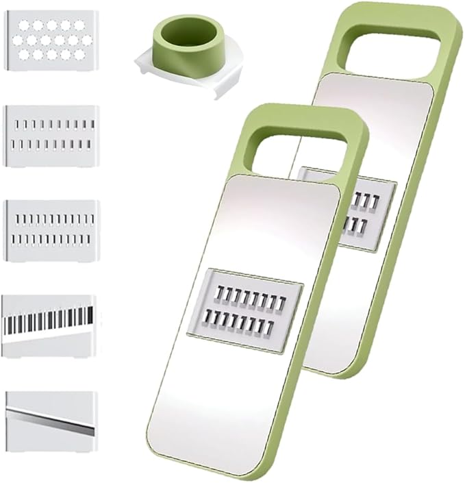 Multifunctional Vegetable Cutter, 2025 New Vegetable Slicer with Adjustable Stainless Steel Blade, Kitchen Chopper with Hand Guard for Vegetable, Fruit, Onion, Potato, Tomato, Cabbage (2pcs)