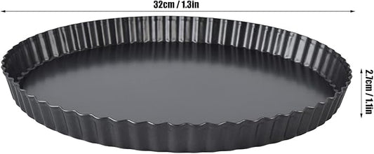 Moofey Tart Pan with Removable Bottom, Non Stick Quiche Baking Dish, Large Fluted Quiche Pan for Baking, 13 Inch