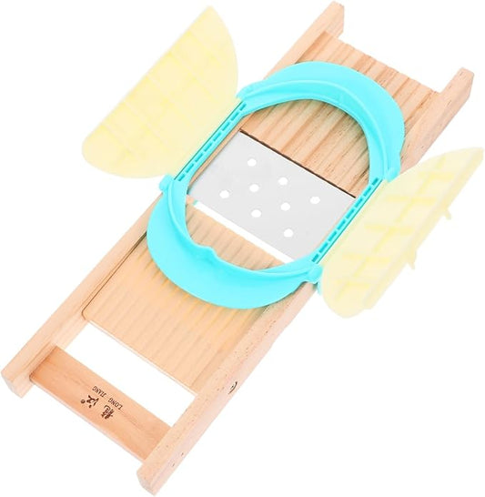 Alipis Manual Vegetable Slicer with Finger Guard - Handheld Potato and Cucumber Cutter for French Fry Slicing and Salad Prep - 13.77 Inch Kitchen Mandoline Slicer with Easy Clean Design