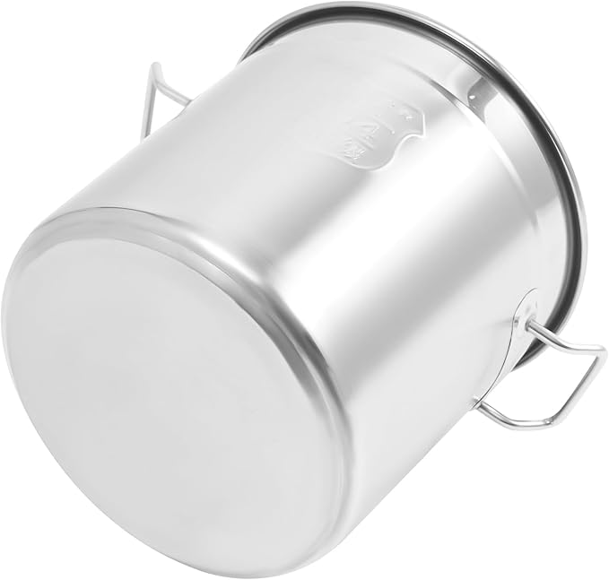 Stainless Steel Stock Pot w/Lid, Commercial Soup Cookware for Home/Restaurant/Hotels, for Stew/Simmering/Soup, Universal Stove Compatible (12L/12.68Qt.)