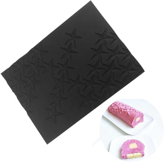 Star Shape Texture 3D Silicone Cake Mold Baking Mat Dessert Bakeware Silicone Cake Baking Mold
