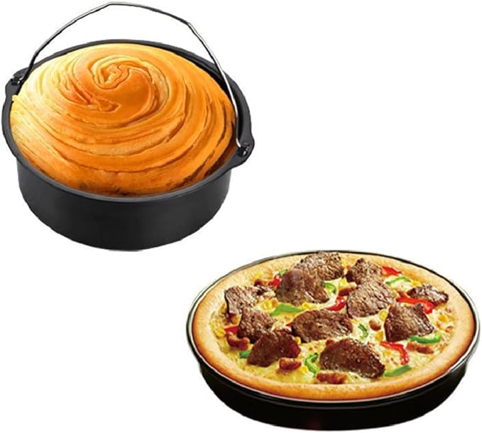 Air Fryer Accessories for Ninja Gowise Cosori Phillips Cozyna Gourmia Zeny, for 5.5/5.8/6.5 QT with 7 inch Cake Barrel,Pizza Pan and nore