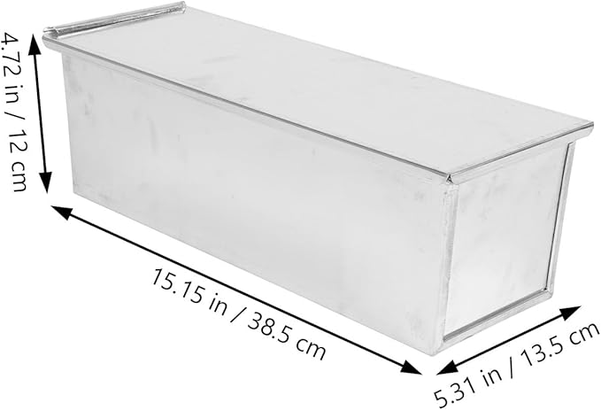 BAZEITFLOW Toast Baking Mold with Lid Non-stick Loaf Pan Bread Pan for 1200g Toast Baking Covered Cake Mold and Kitchen Use