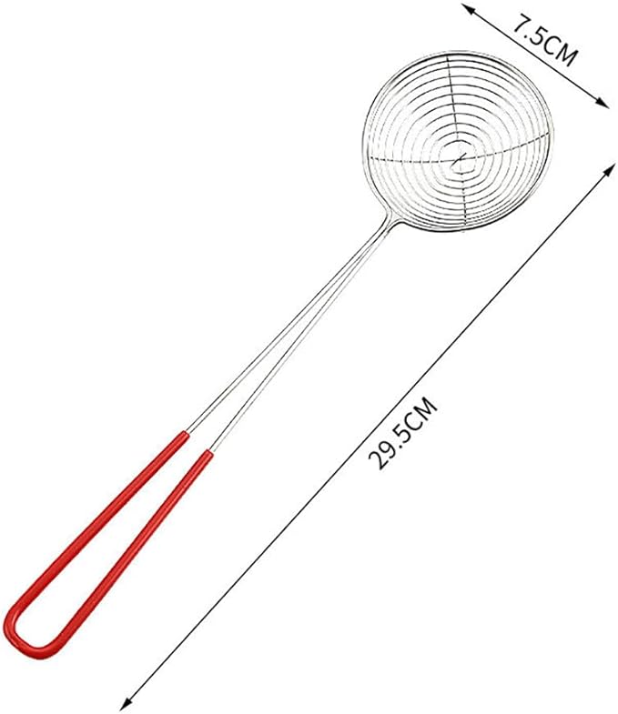 2 Pcs Stainless Steel Strainer Spoons Ladle Hot Pot Strainer Scoops Wire Strainers for Cooking Skimmers Small Frying Spoon Strainer Kitchen Oil Filter Spoons