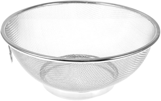Cabilock Stainless Steel Fruit Vegetable Basket 8.66 Inch Fine Mesh Strainer Drain Basket Kitchen Colander for Washing Draining Food Preparation