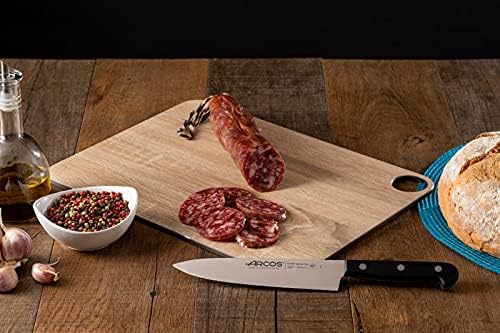 Arcos Chef Knife 7 Inch Stainless Steel. Professional Cooking Knife For Cutting Variety of Foods. Ergonomic Polyoxymethylene Handle and 175 mm Blade. Series Universal. Color Black
