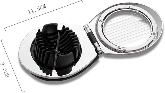 Egg Slicer Egg Cutter Egg Wedger For Hard Boiled Eggs,Stainless Steel Wire with 3 Slicing Styles Silver&Black