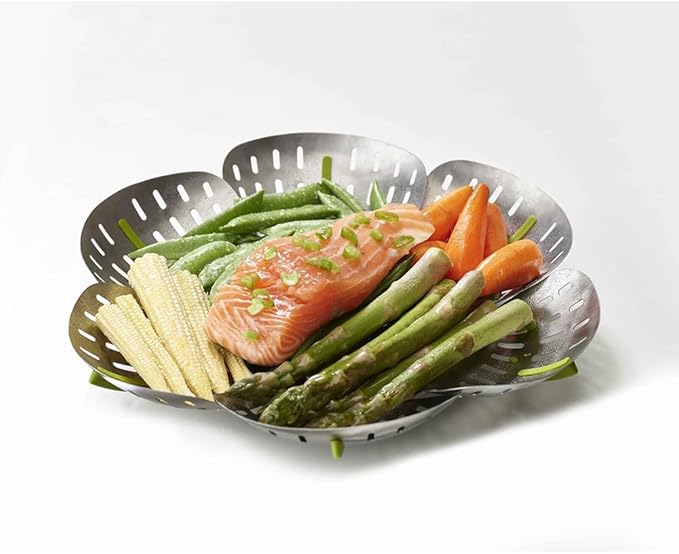 Joseph Joseph - 45033 Joseph Joseph Bloom Stainless-Steel Steamer Basket Folding, One-Size