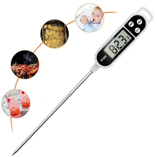 4pcs Candy Thermometer Digital Instant Read for Meat Kitchen Cooking Food Oil Deep Fry BBQ Grill Smoker (4, 9.6in)