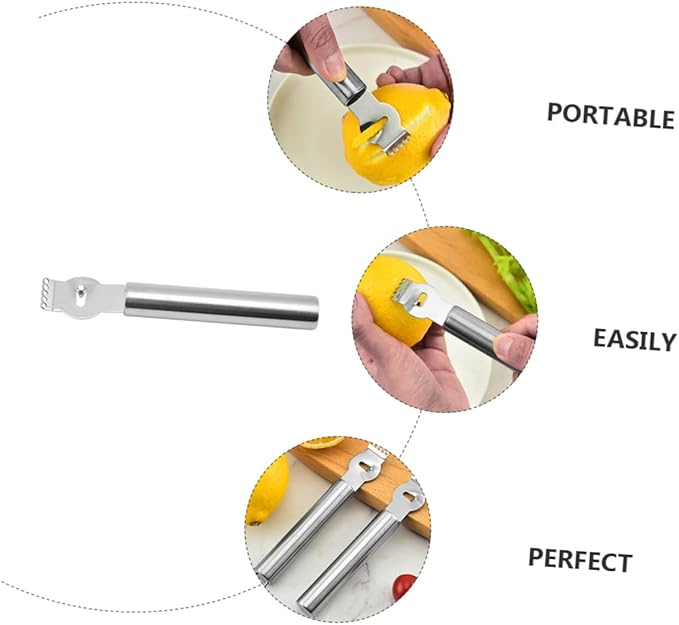 3pcs Stainless Steel Fruit Peeler Versatile Kitchen Tool for Lemon Potato and Vegetable Slicing and Comfortable Grip Essential Gadget for Home and Restaurant Use