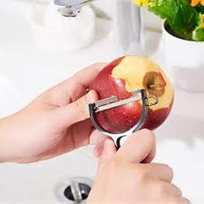 JapanBargain, Japanese Fruit and Vegetable Peeler, Y-Shaped Carbon Steel Blade Razor Sharp Peeler, 1 Pack, Assorted Color, Made in Japan, Ergonomic Handle, Dishwasher Safe Kitchen Tool