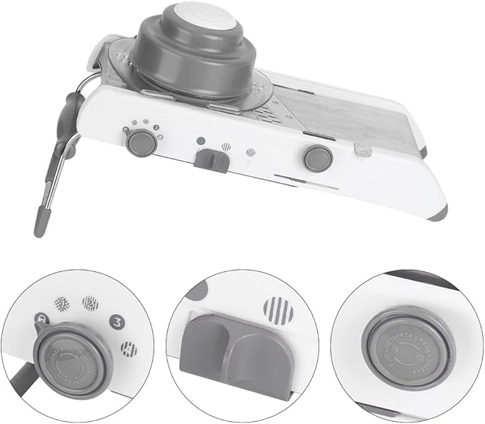 Adjustable Mandoline Slicer, Mandoline Slicer for Kitchen Stainless Steel Vegetable Chopper with 4 Adjustable Blades, Veggie Onion Tomato Slicer Julienne Cutter