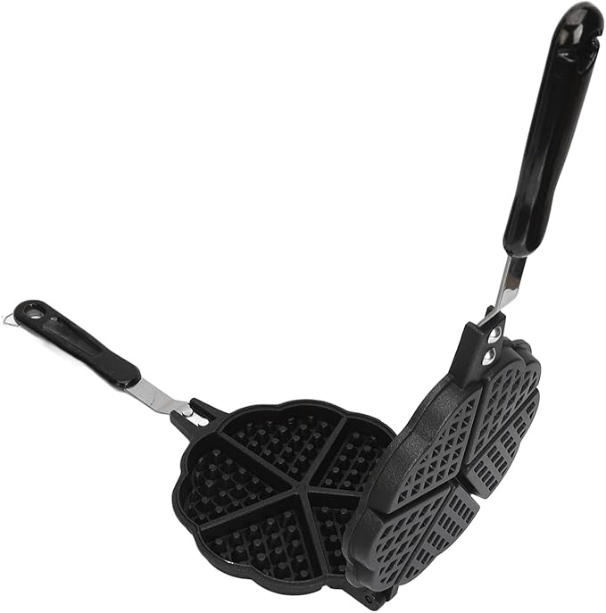 5.9in Mini Waffle Maker Pan, Stovetop Waffle Skillet, Aluminum Alloy and Plastic Portable Waffle Maker for Waffles Sandwich Toaster, Multi Use for Home Camping Picnics