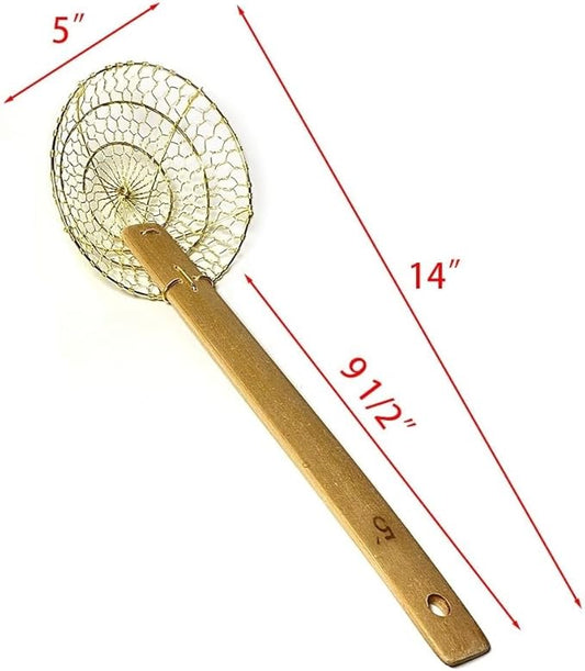 5" Round Brass Spider Strainer Sunrise Kitchen Supply
