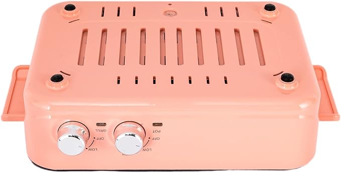 1500W Electric Hot Pot with Grill, 2 in 1 Indoor Korean BBQ Grill & Electric Hot Pot Shabu Shabu Pot, Independent Dual Temp Control Non-Stick Pan for 2-4 People