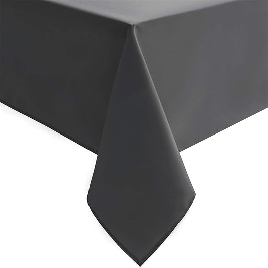 Hiasan Square Tablecloth - Waterproof and Spillproof Dining Room Washable Polyester Table Cloth for Dining Room, 54 x 54 Inch, Grey