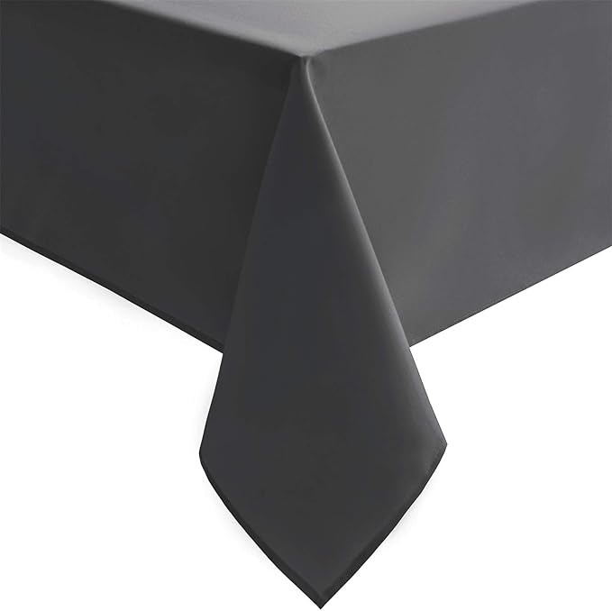 Hiasan Grey Rectangle Tablecloth - Waterproof Wrinkle Resistant and Spillproof Washable Fabric Table Cloth for Dining Room Kitchen, 60 x 120 Inch
