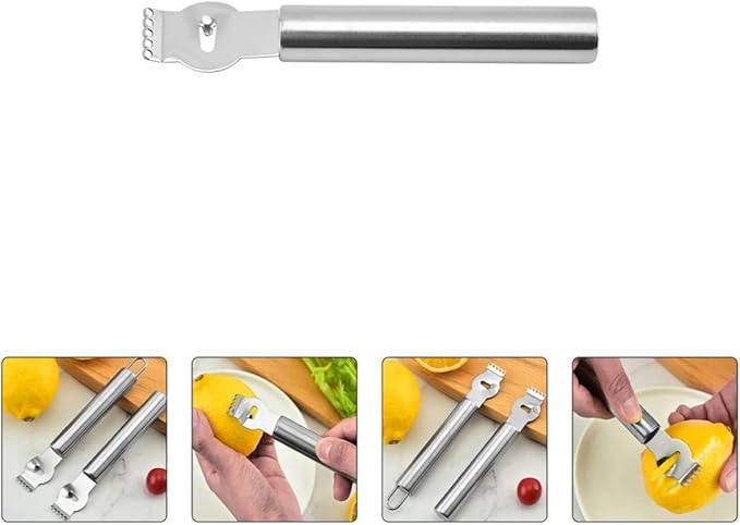 3PCS Stainless Steel Lemon Grater Set Multi-Purpose Kitchen Gadget for Zesting Peeling Fruits Vegetables Ergonomic Design for Easy Handling