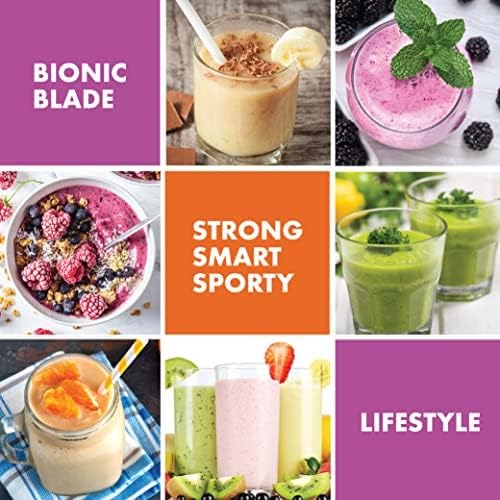 Bionic Blade Personal Blender - 26.5 Oz, Cordless, Rechargeable 18,000 RPM Portable Blender for Shakes and Smoothies - 8.6" Tall, Gunmetal
