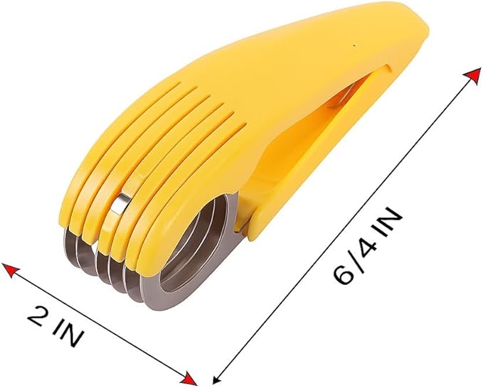 CocoLine & Co. Banana Slicer – Easy Fruit Cutter Tool for Even Banana Slices, BPA-Free Plastic, Yellow
