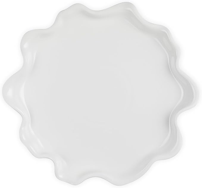 Le Creuset Stoneware Iris Collection Serving Platter, 14", White
