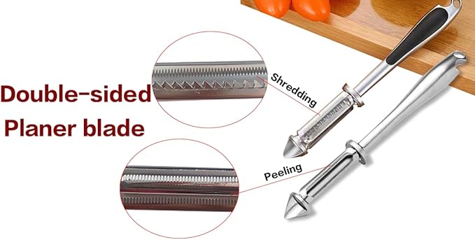 Zinc Alloy Kitchen Peeler Multi-Purpose Peeler For Fruits Vegetables And Various Foods Features Interchangeable Blades For Peeling Shredding Coring And Bottle Opening (A)