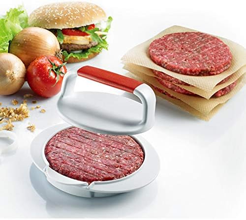 QELEG Non Stick Burger Press, Hamburger Maker Mold, BBQ Patty Juicy Regular Beef Maker Round