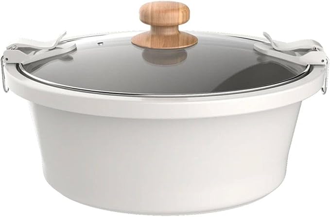 Pioneer Woman 6-Quart Programmable Digital Slow Cooker with Locking Lid – Portable Design & Dishwasher Safe (Linen White)